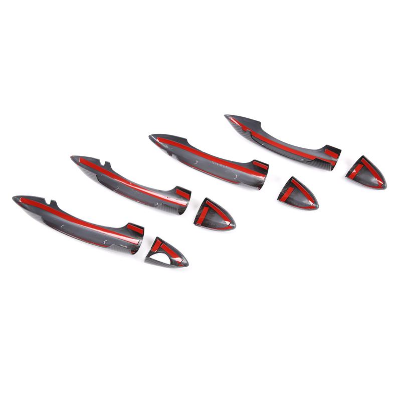 For Alfa Romeo Giulia 952 Stelvio 949 2017- Auto Accessories ABS Carbon Fiber Car Exterior Door Handle Grab Cover Trim