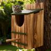 Owl Nesting Box Waterproof Carbonized Squirrel Nesting Box Wooden Birds Shelter Owl House Bird Roost For Kestrels Pigeon Shelter
