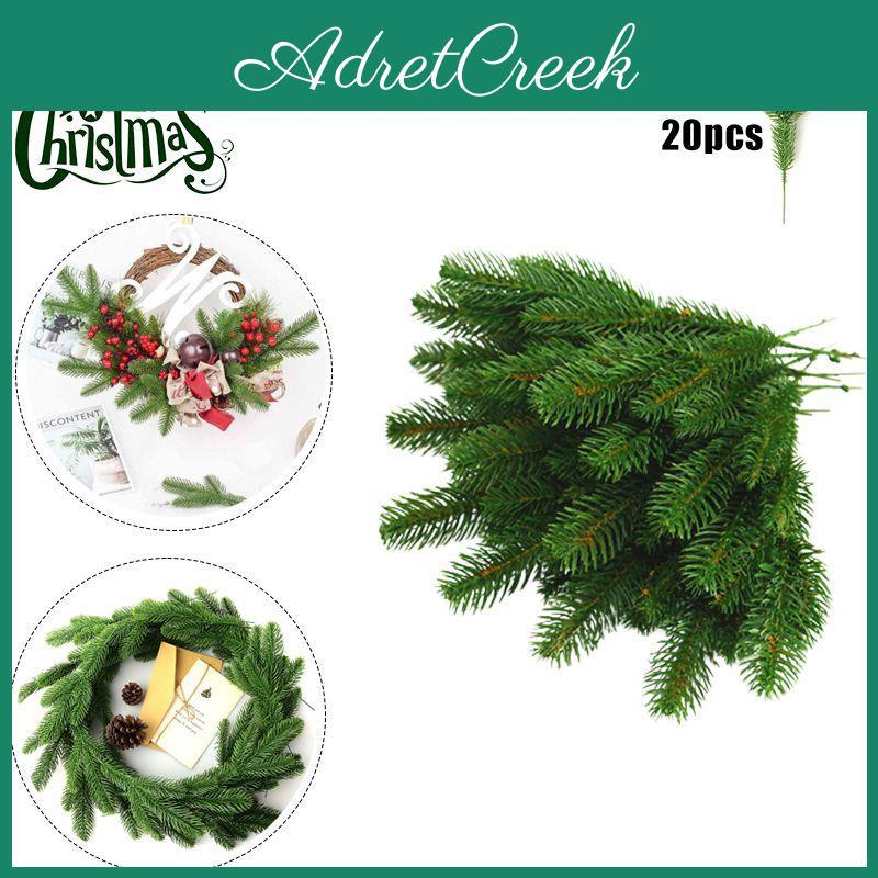 Artificial Plants 20pcs Pine Branch Christmas Garland Diy Xmas Party Decorations
