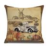 Thanksgiving Linen Pillow Case Autumn Pumpkin Print Supply Pillow Cushion Cover Premium Durable Quality Useful