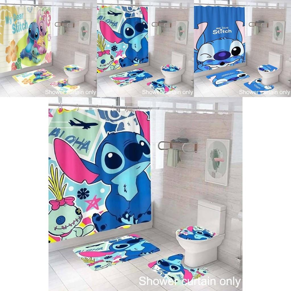 Lilo Stitch Duschvorhang Wasserdicht Schimmelresistent Und Niedlich Heimdekoration