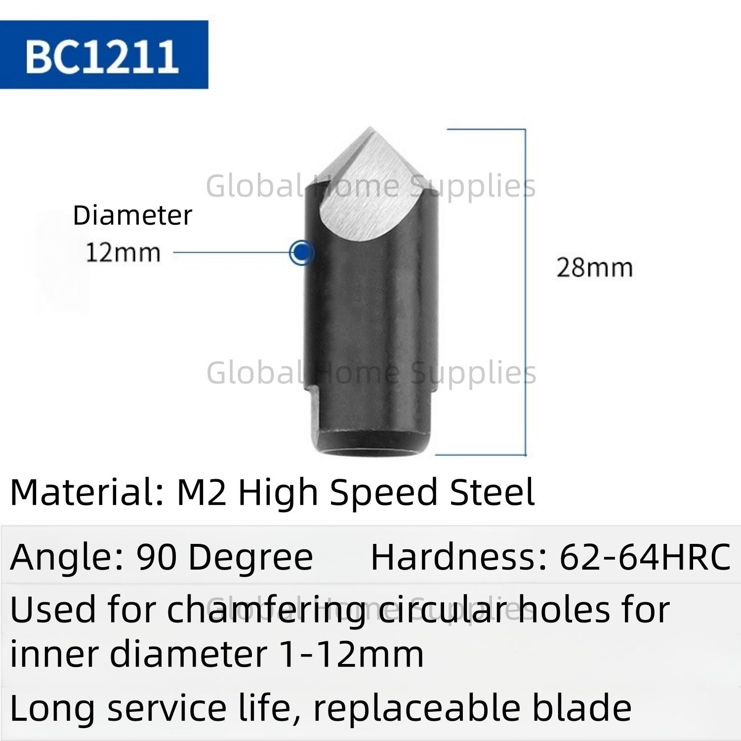 

Countersink Blade with Ergonomic Handle Retractable Connecting Rod Countersink Deburring Hand Reamer Set for Metal Plastic PVC