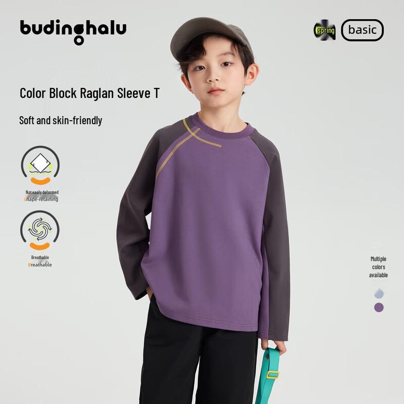 Boys  Colorblock Raglan Long Sleeve T-shirt 140