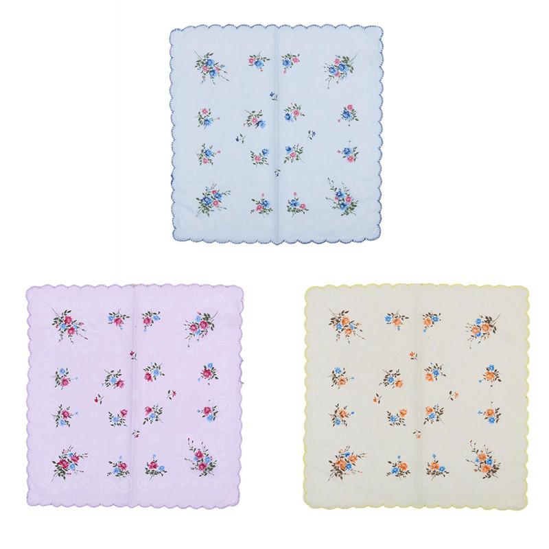 3 STK Vintage Baumwolle Damen Taschentücher Blumendruck Taschentücher Damen Taschentuch Taschentücher Damen Taschentuch für Nachmittagstee