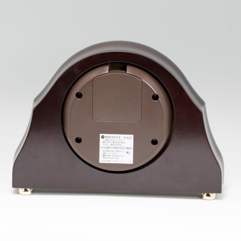 Seiko Clock Table Clock Radio Analog Wood Frame Dark Brown Wood Grain Pattern Dark Brown Wood BZ239B SEIKO