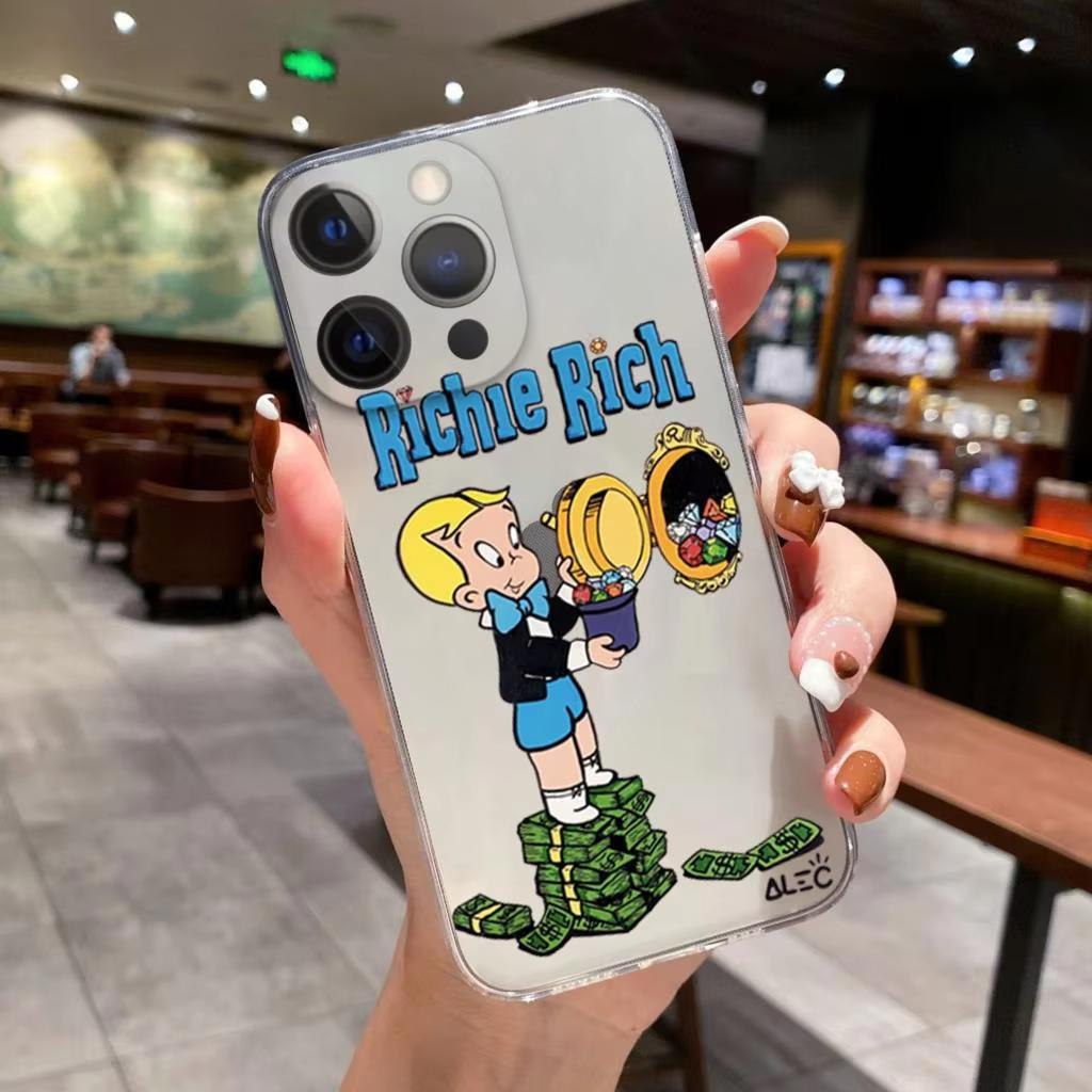 Catoon Dollar Alec Monopoly Phone Case For iPhone 16 15 14 13 12 11 Pro Max XS X XR 7 8 SE Shockproof Bumper Back Cover