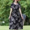 Elegant Dresses for Women Plus Size Casual Short Sleeve Vintage Long Dress Summer Clothes