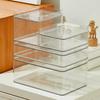 Desktop Storage Box Transparent Dust-proof Covered Organization Box Office Desk, Stationery Desk Small Sundries Box
