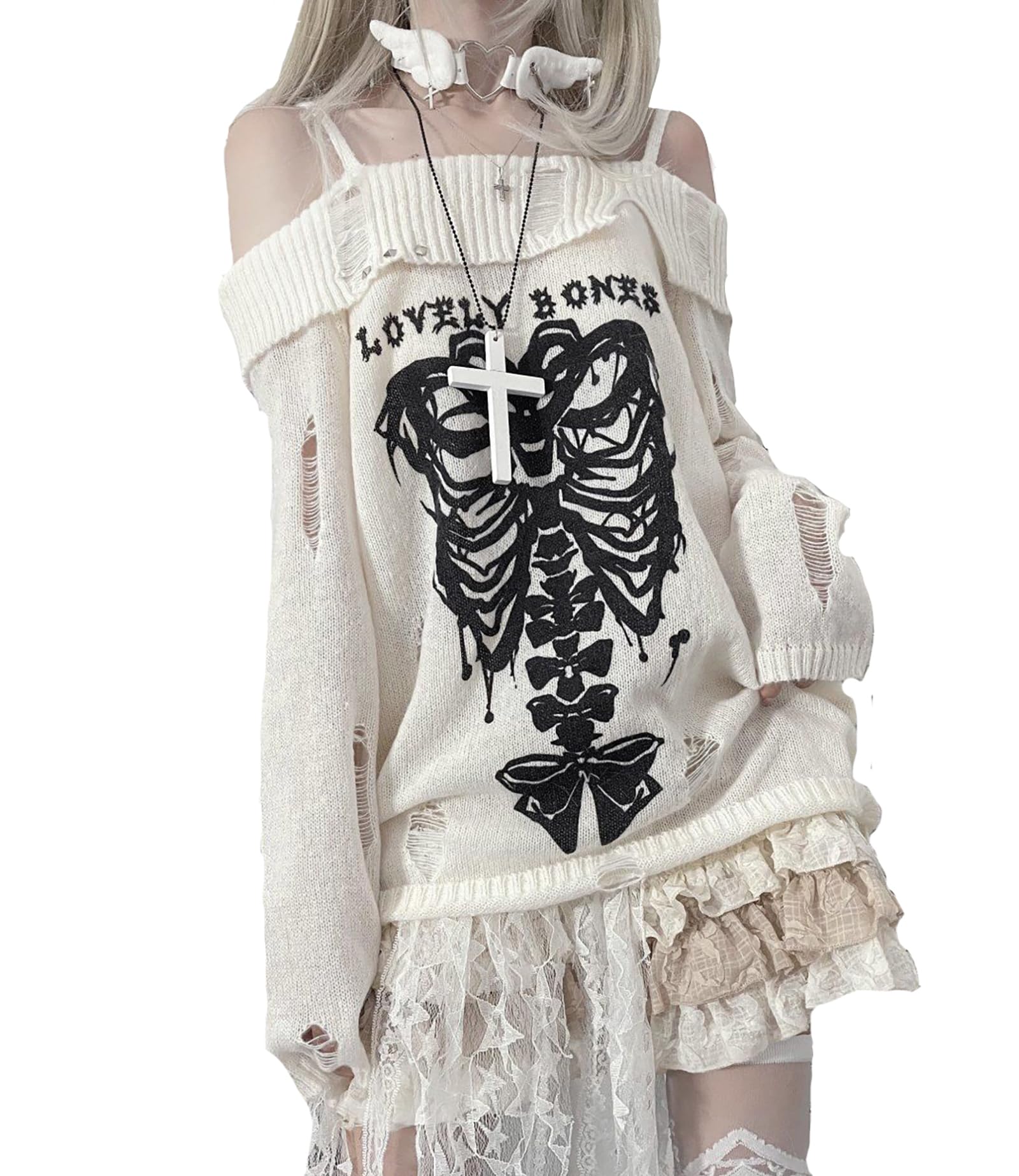 

XHSUKADO Вязаный Свободный Длинный Корейский Размер L Женский Свитер, Осенне-Весенний Топ, Стильный, По фигуре, Повседневный, Женственный, Рукав, Стройнящий, Стиль, Субкультура, Y2K, бежевый