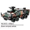 Non-Toxic 438Pcs Modern Military Boxer Armor Vehicle Building Blocks Fighting Car Model Sets Brick Children Kids Toys Diy Toys Gift