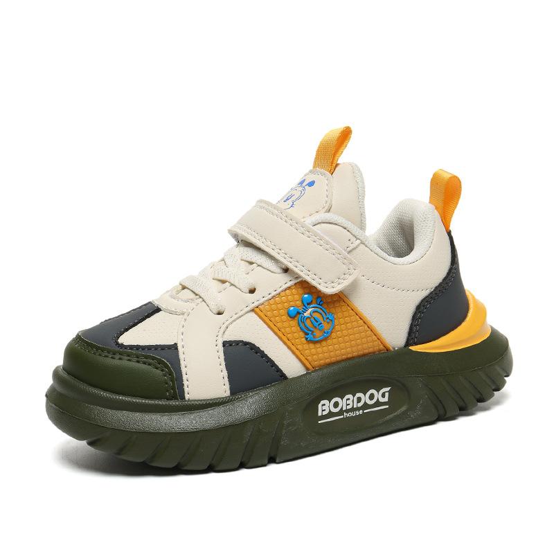 

Brand students 2025 autumn boys and girls casual sports shoes waterproof leather surface non-slip wear-resistant bottom male and female students 38