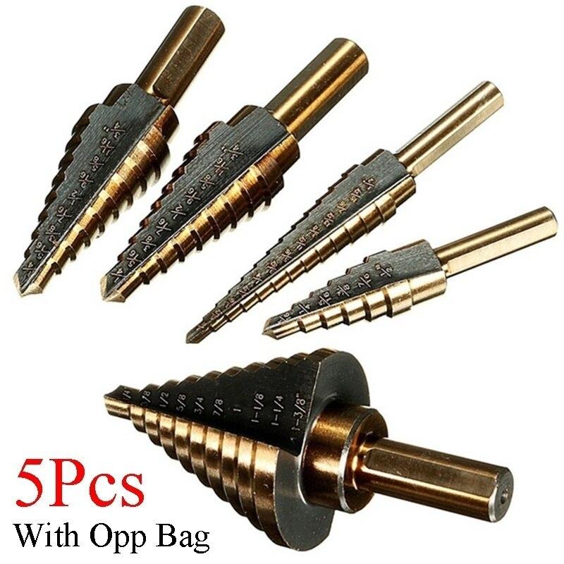 9PCS HSS COBALT MULTIPLE HOLE STEP DRILL BIT SET Plus one Aluminum Case 9PCS HSS COBALT MULTIPLE HOLE STEP DRILL BIT SET Plus one Aluminum Case