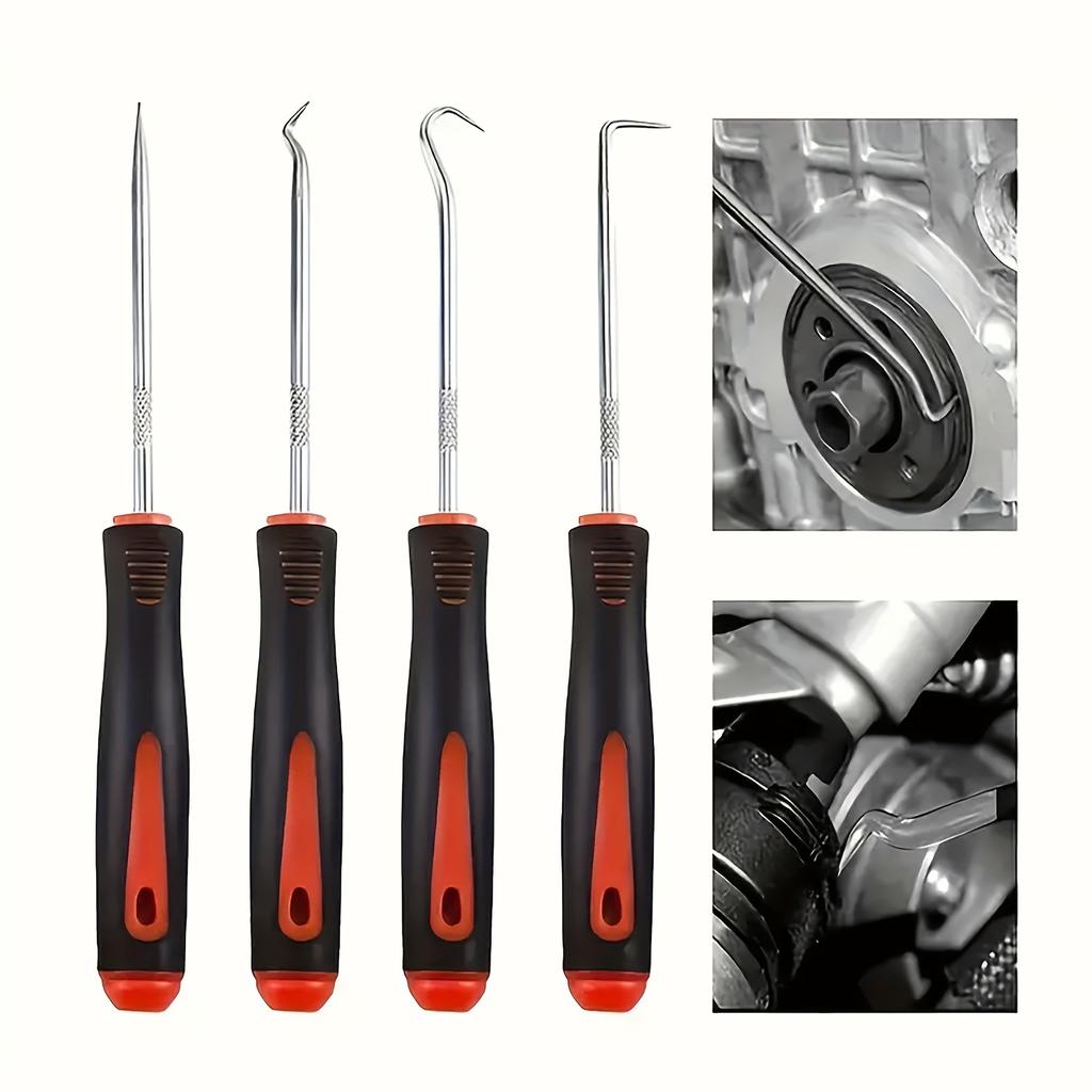 4pcs/10pcs Precision Pick and Hook Set, Car Auto Oil Seal, O-Ring Seal Gasket, Pick Hook Puller Remover Precision Hook and Pick Set