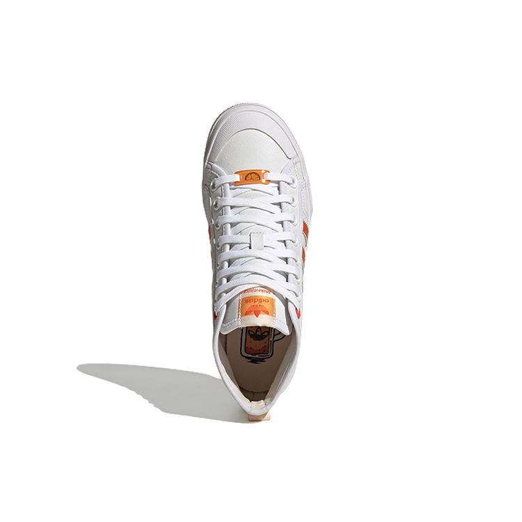 adidas Nizza Platform Mid Vegan White Bliss Orange Women Sneakers Cloud-White Semi-Impact-Orange GY1897