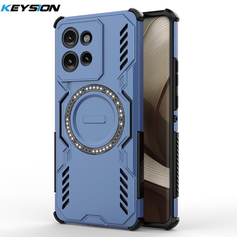 KEYSION Dutý kryt pro odvod tepla pro Motorola Edge 50 5G 50 Neo Magnetické chlazení Nárazuvzdorný kryt na telefon pro Edge 50 Fusion