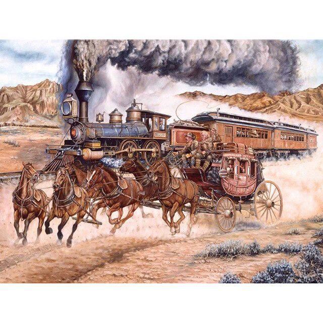 Diy Horse 5D diamantová malba Celokulaté vrtací pryskyřice Zvířecí Diamantové vyšívání Sady křížkového stehu Nástěnné umění Domácí dekorace