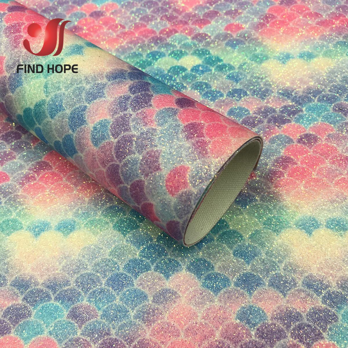 

Mermaid Rainbow Iridescent Sparkling Glitter Fabric Synthetic Leather Vinyl Party Decoration DIY Hair Bow Bag DIY Craft Material A5 20cm x 15cm фиолетовый