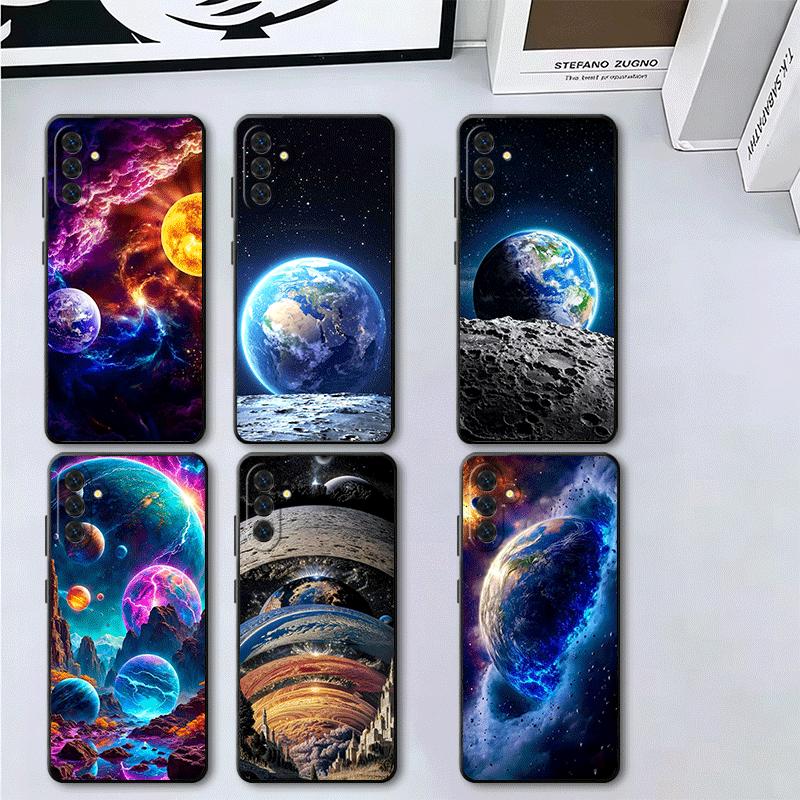 Earth Stars Space Universe Soft Phone Case for Samsung A17 A37 A57 A16 A26 A36 A56 A15 A25 A35 A55 A14 A24 A34 A54 A13 A23 A33 A