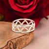 925 Sterling Silver channel Ring For Women | Geometric hammered textured Zig Zag Ring |Handmade Jewelry Gift