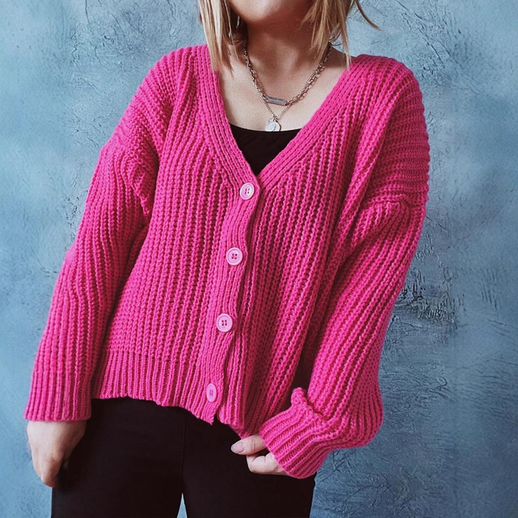 Autumn Cardigans Sweaters For Women Winter Long Sleeve Single Breasted Knitted Sweater Outerwear Coats
