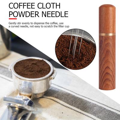 Coffee Powder Tamper Stainless Steel Coffee Distributor Powder Leveler 6 Needles Cafe Stirring Barista Accessories