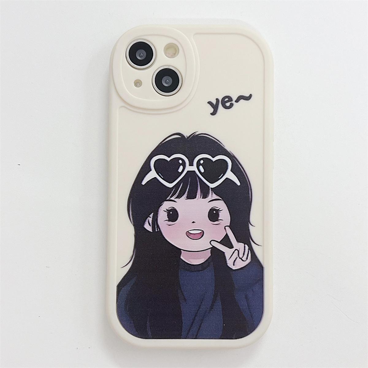 

Мягкий чехол из ТПУ с милым рисунком девушки и модным чехлом для телефона iPhone Samsung Vivo Xiaomi Oppo Infinix Xiaomi Redmi Note 13 (5G) чёрный
