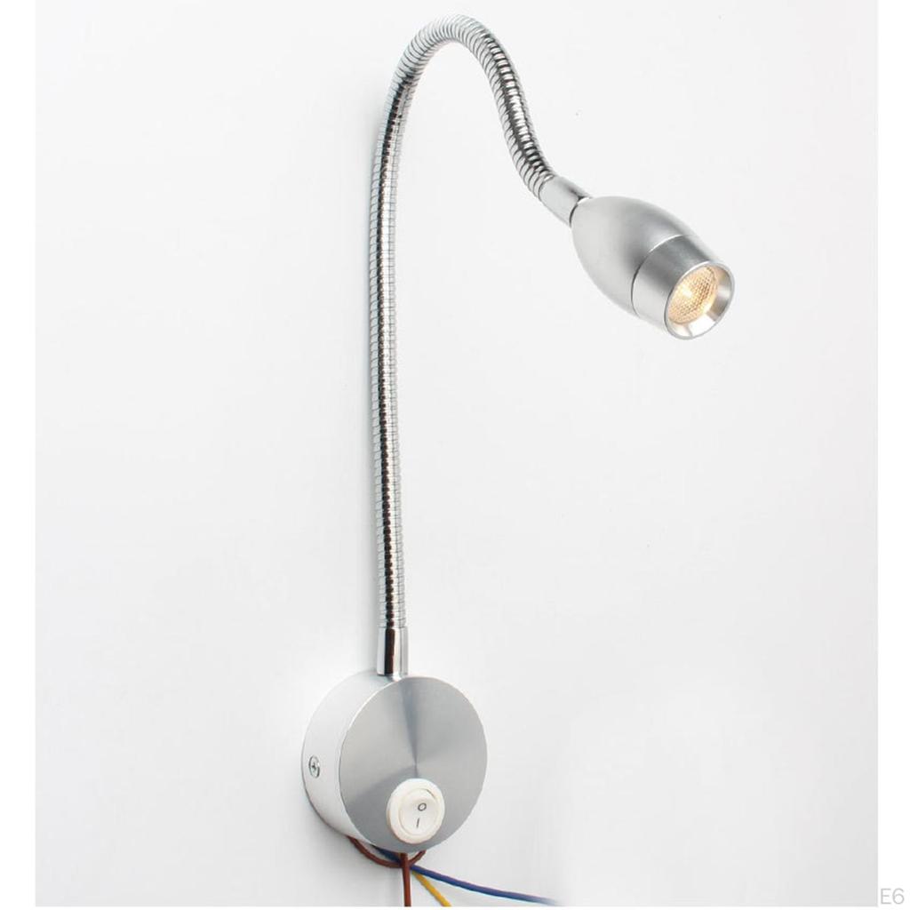 Adjustable Bedside Lamp with Flexible Neck for Reading in Bed
