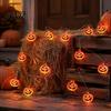 Bedroom Festive Lighting Halloween String Lights, 10/20 LED Spooky Pumpkin Ghost Fairy Light, Battery Decorative Powered Bulbs Operated Lights