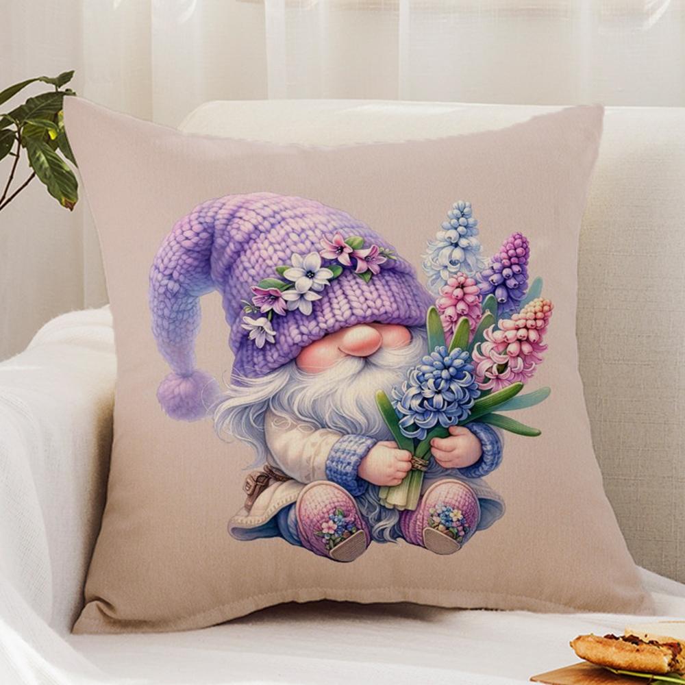 cartoon E-Everyday G-GnomesS Cushion Cover Premium Comfort Reversible Pillow Cover - Dual - Use Design for Home & Car