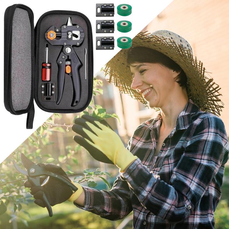 Grafting Shears Fruit Tree Garden Grafting Tool 2-in-1 Gardening Branch Cutting Hand Shears with Ergonomic Grip for Planting