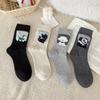 Cartoon Pocket Socks for Girls, Cute Little Cats and Dogs, Trendy Mid-calf Socks, Personalized Animal Flocked Pile Socks