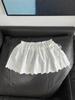 Women's Casual Versatile Sweet Side Tie Layered Cotton Skirt with Embroidered Apron