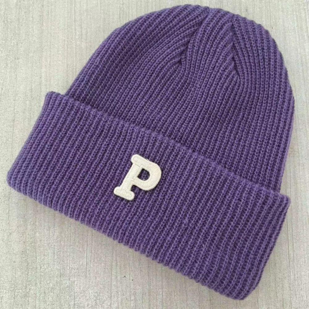 Winter Warm Knitting Cap Hat Woolen Yarn Cuff Knit Beanie Gift Fleece Warm Knitted Hat  Men
