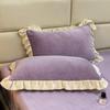 Winter Milk Velvet Pillowcase Thickened Pair Set 48x74 Lace Solid Color Women's Pillowcase