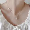 Stacked Lava Droplet Necklace, Pearl Collarbone Chain, Niche High-end Feeling, Snake Bone Chain, New Style