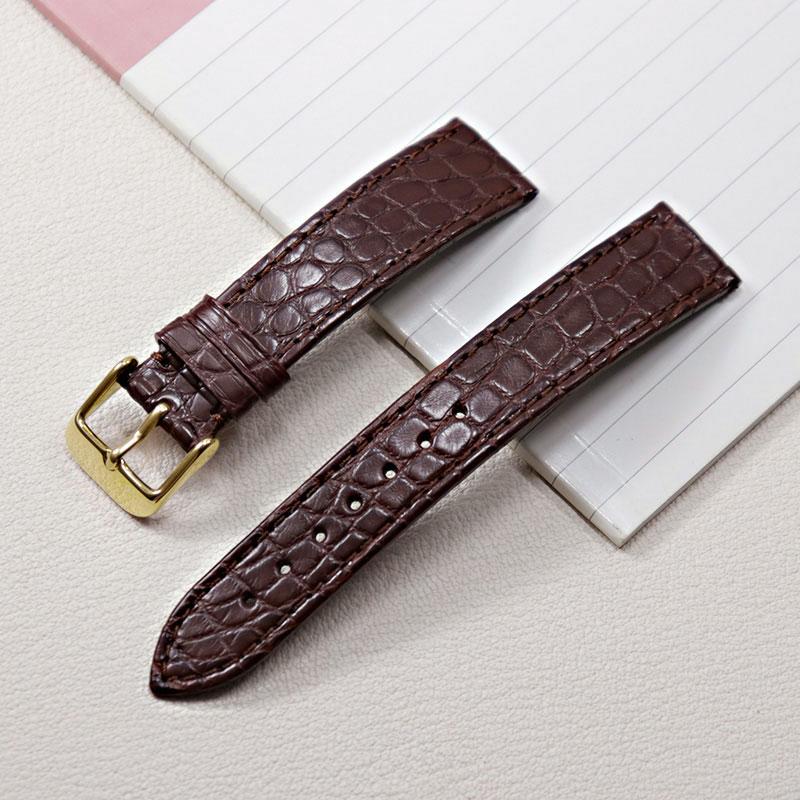 13 14 16mm 18mm 19mm 20mm Dünnes weiches Krokodillederarmband Für Longines L4 L2 VC MIDO Cartier Dornschließe braun blau Uhrenarmband