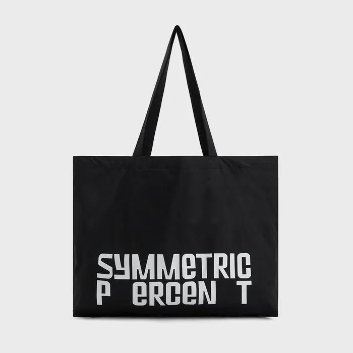Color Logo Cotton Bag / Black