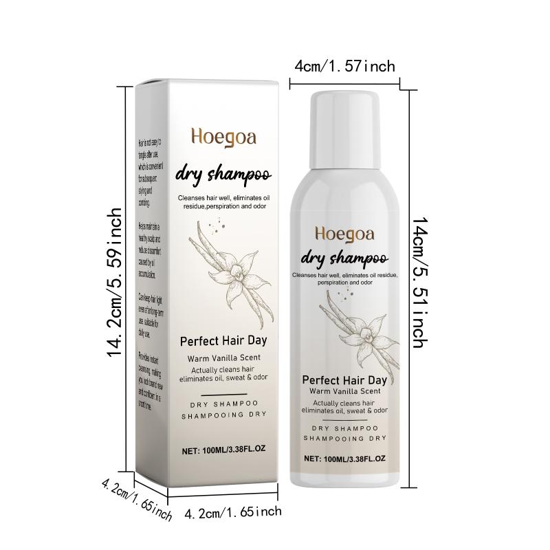 Vanilla Scented Dry Shampoo Spray Oil Absorbing Volumizing Hair Refresh Clean No Water Needed Travel Size 100Ml