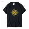 Vergina Sun T Shirt Ancient Macedonia Alexander the Great Symbol Macedon Star Long or Short Sleeves Vintage Washed Casual