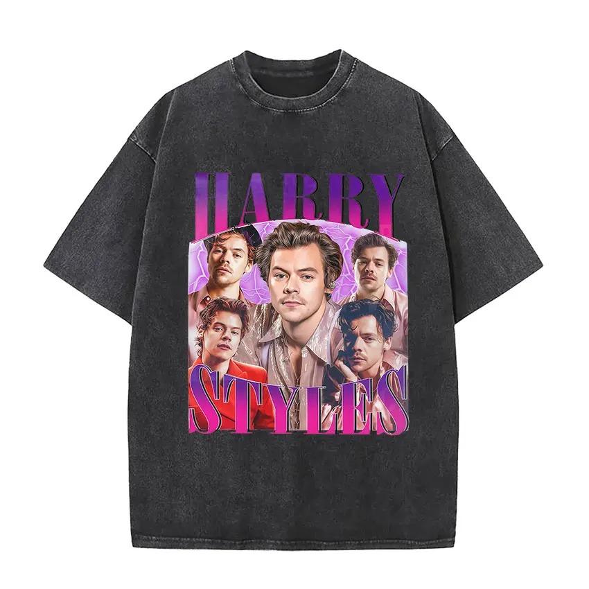 Harry Styles We Belong Together Tour 2026 Vintage Washed T Shirt Men Women Pop Music Fans Fashion Clothing Short Sleeve T-shirt
