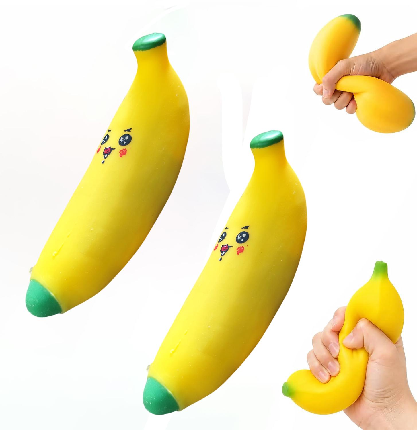 Bestseller Gesimuleerde Banaan Langzaam Rijzend Squishy Speelgoed Nieuwigheid Sensorisch Decompressie Fidget Speelgoed Voor Angstverlichting Stress Knijpen