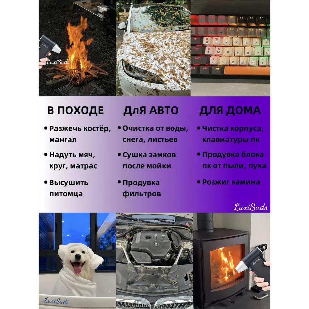 battery blower/ snow blower for cars/ turbo fan 160000 rpm, 8000 mAh.