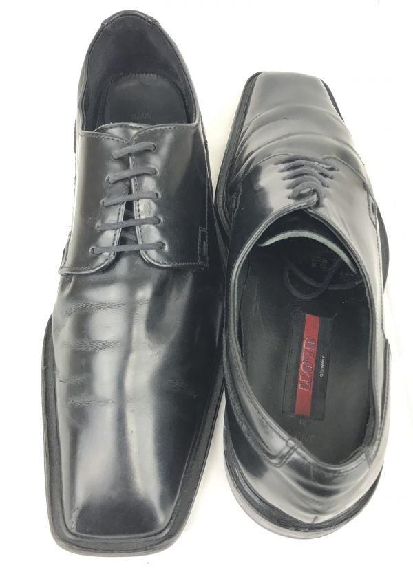 Made In Germany Lloyd Heavyweight Leather Plain Toe Dress Business Shoes Size 27.0cm Black(USED)