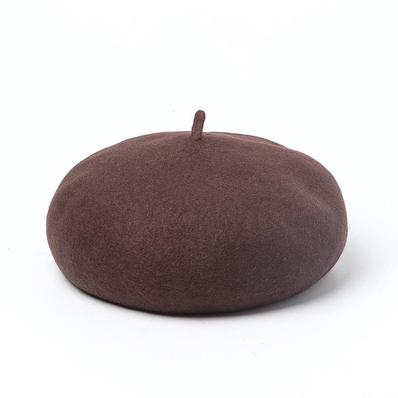 Large Head Circumference Simple Large Size Three-Dimensional Wool Beret Women'S Warm Literary Woolen Painter Hat