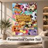 Tapestry Custom Name Text, Wall Hanging Tapestry Home Room DecorAnimal Crossing