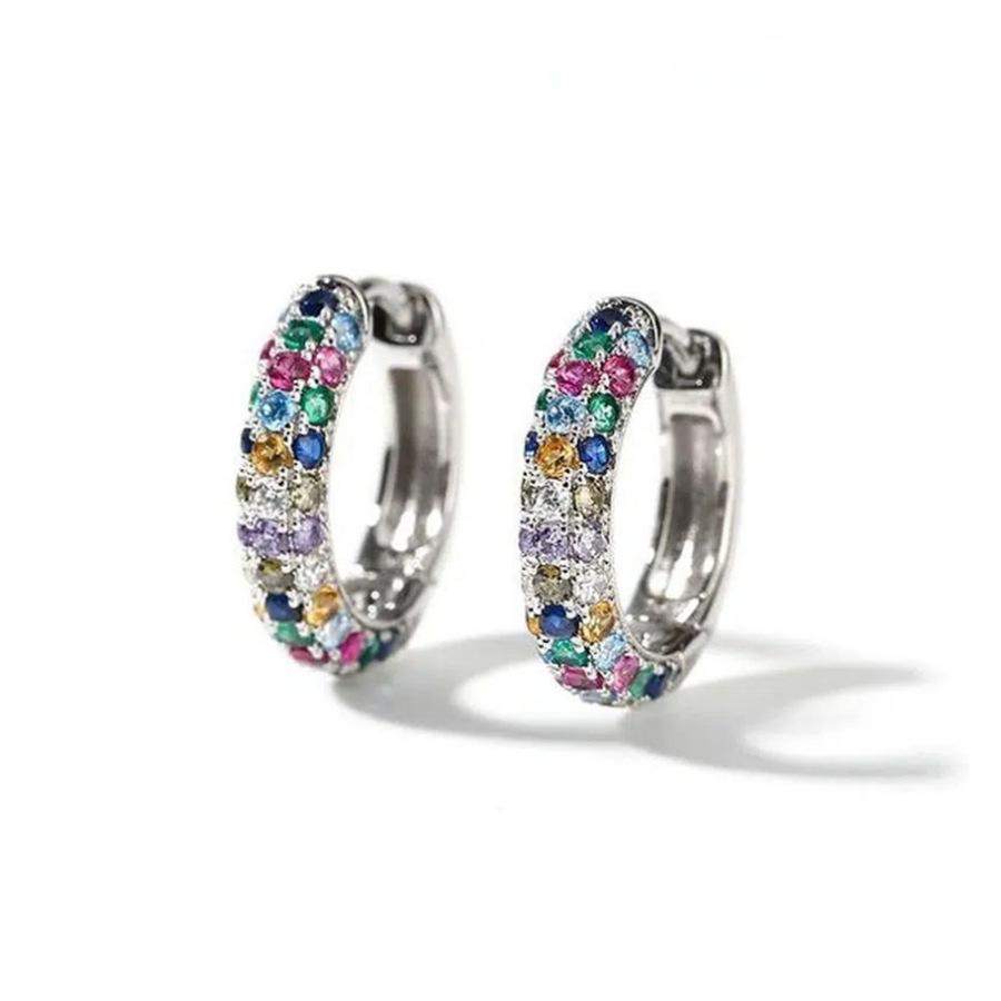 2 Boucles d'oreilles Simples et Tendance pour Femmes, Accessoires en Zircon, Adaptées pour Rendez-vous, Fête, Festival, Cadeaux