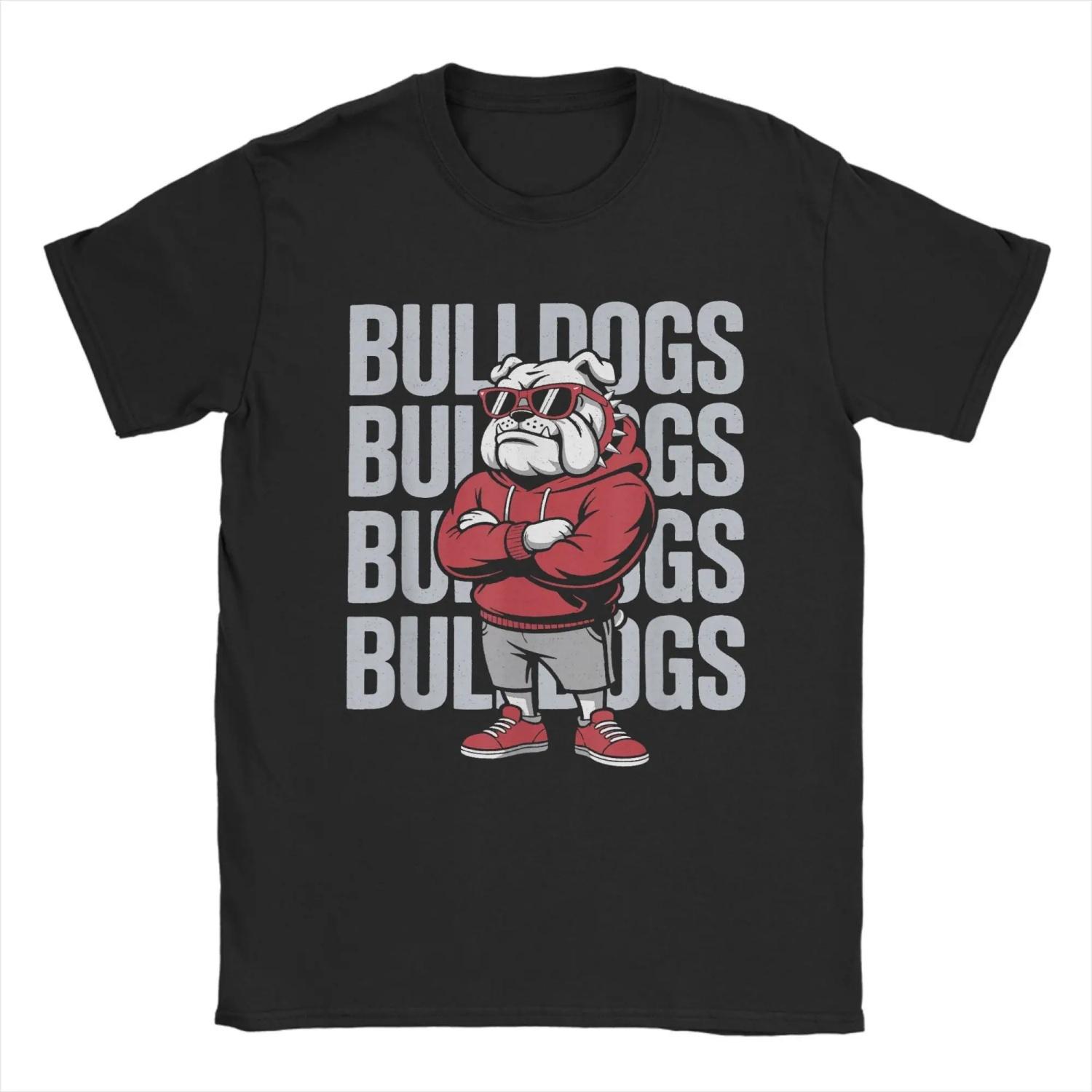

Retro Bulldogs Funny Memes Cotton T-Shirt For Summer Street Style T-Shirts O Neck Harajuku Tee Shirt Plus Size Print Clothes S чёрный