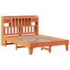 Solid Wood Bed Without Mattress Wax Brown 150x200 Cm Pine Wood