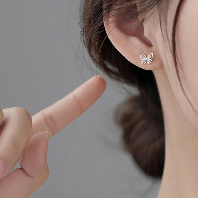 Multipurpose Zircon Butterfly Earrings Offering Comfortable Wear and All Day Elegant for Styles Enthusiasts Outfits