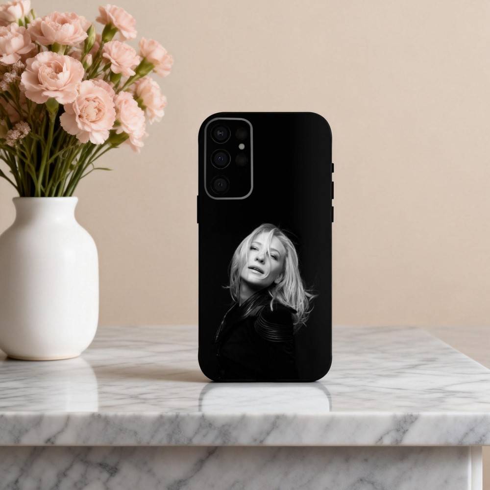 

C-Cate-E B-Blanchett Actress Phone Case For Samsung S25,24,23,22,30,21,10,9,Ultra,Plus,Lite,FE,4,5 G Soft Black Case Samsung S25Plus